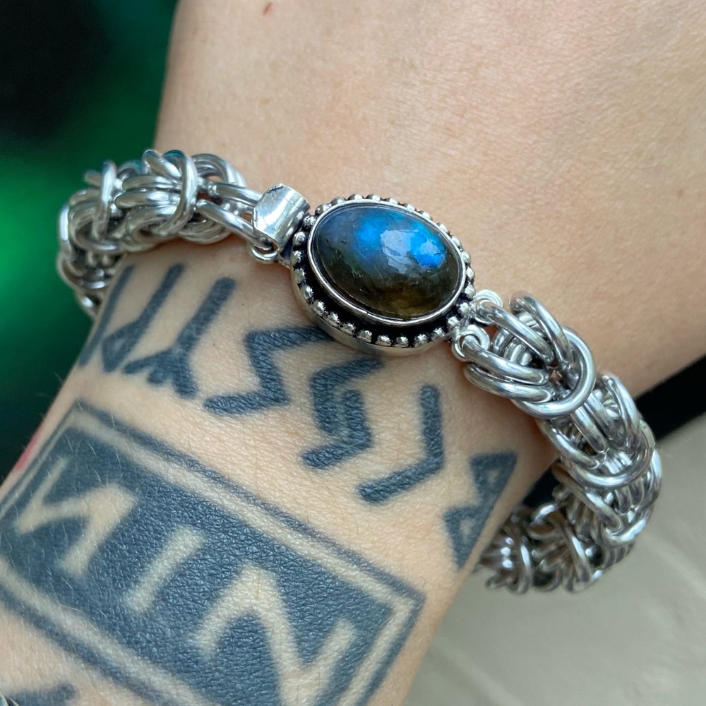 Labradorite maille bracelets 2 - Picture 13 of 16